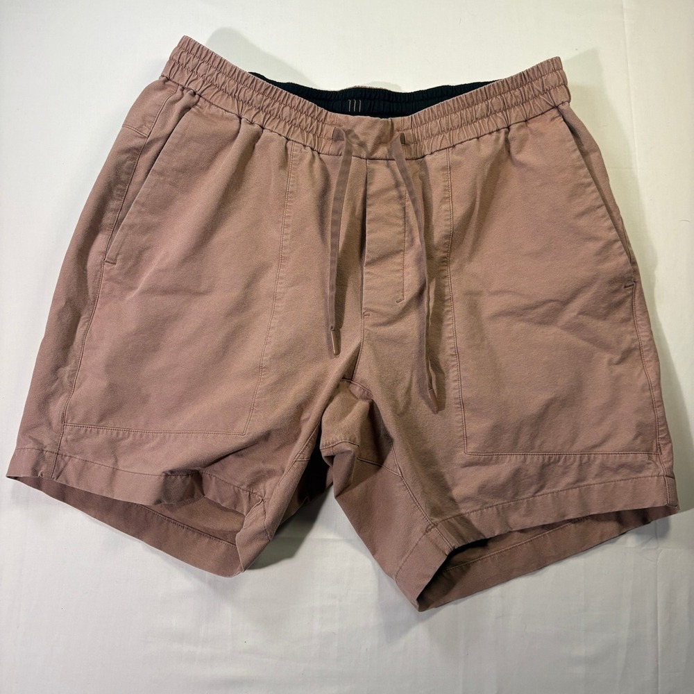 Lululemon Lab Mens Shorts Mauve Pink Clay Drawstring Elastic Waist 7 Inch Inseam